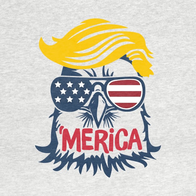 Donald Trump Eagle Merica Funny Vintage by Phylis Lynn Spencer